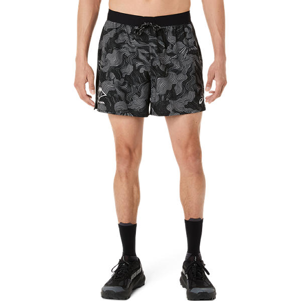 FUJITRAIL ALL OVER PRINT 5IN SHORT, PERFORMANCE BLACK/CARBON/CREAM, swatch