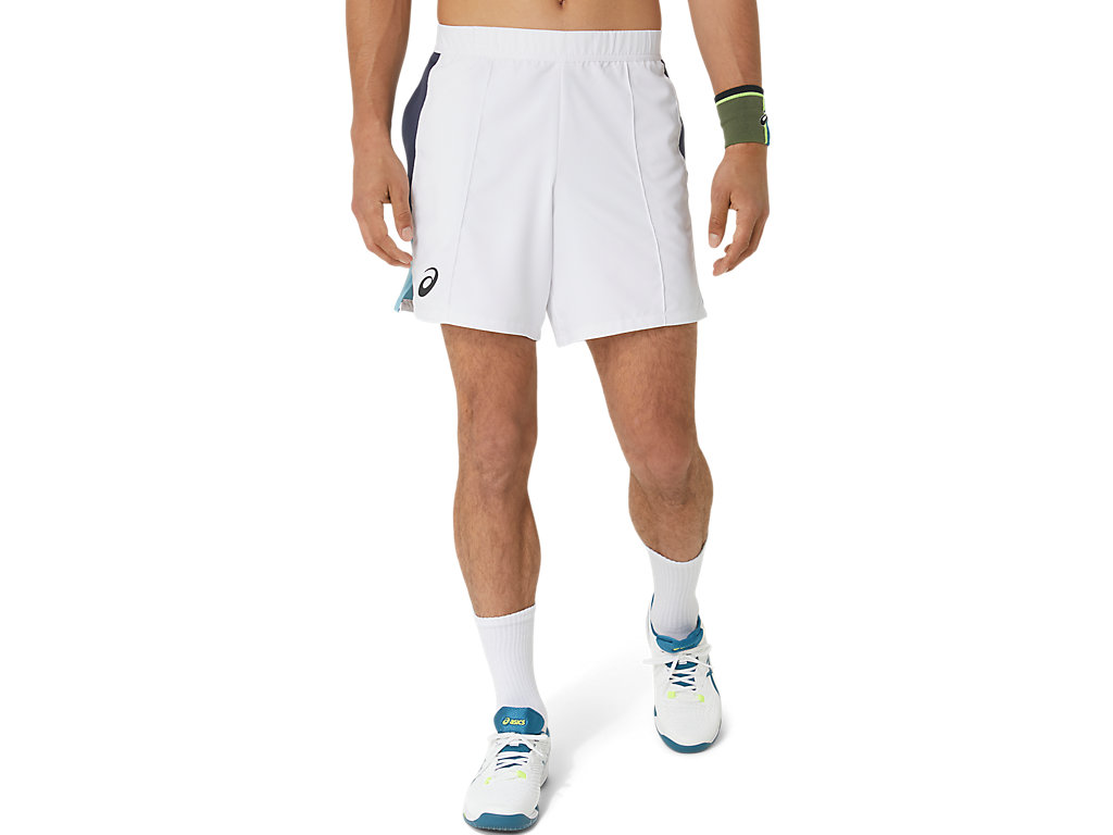 ASICS MEN MATCH 7IN SHORT, BRILLIANT WHITE, swatch