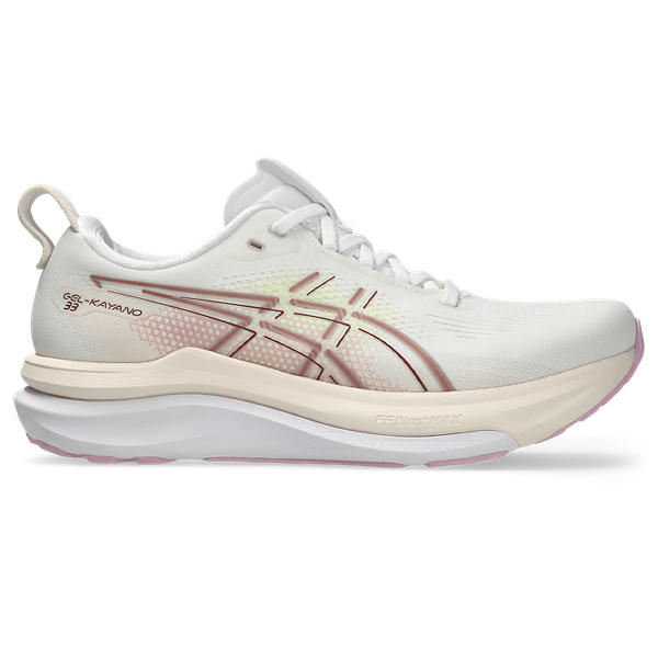 GEL-KAYANO 33, WHITE/HAZY LILAC, swatch