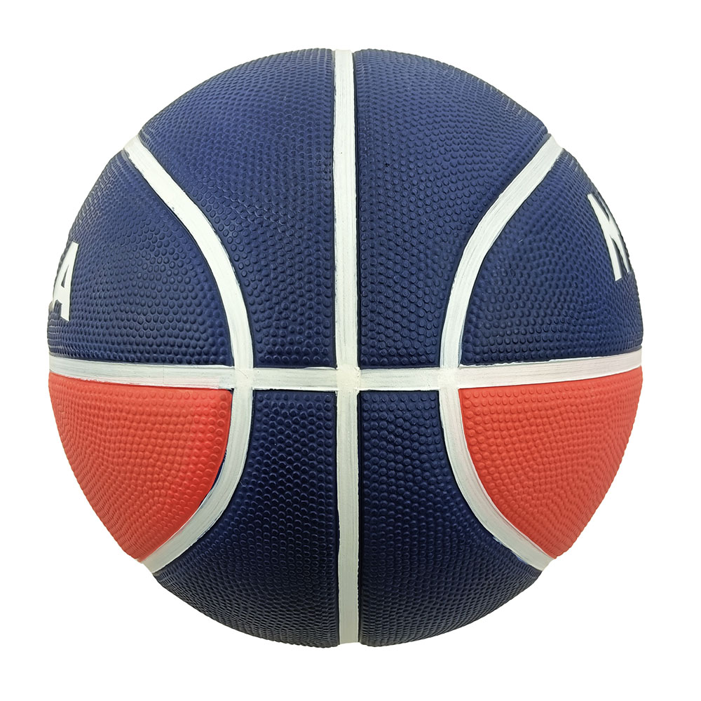 BB702B-NBRW Rubber Basketball Size 7 Navy Blue/Red, , large image number null