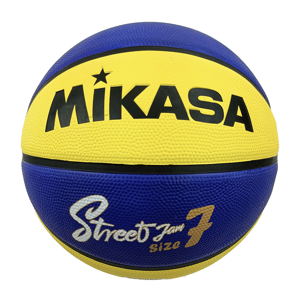 BB702B-YBLBK Rubber Basketball Size 7 Yellow/Blue