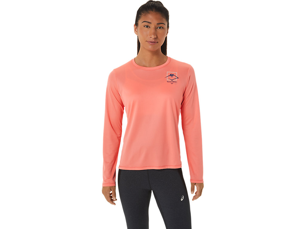 ASICS FUJITRAIL LOGO LS TOP, PAPAYA, swatch