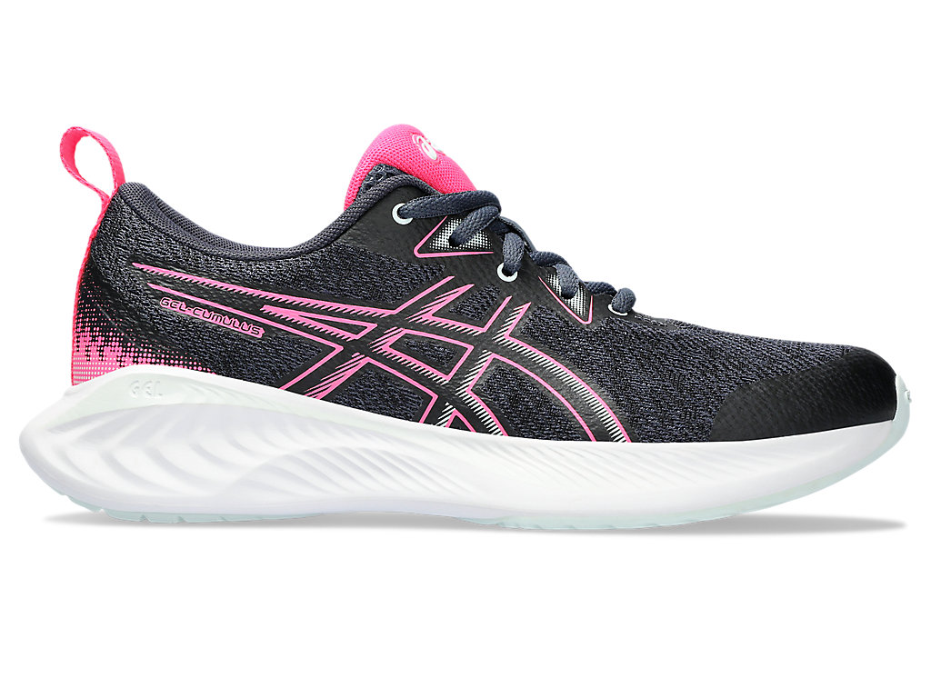 ASICS GEL-CUMULUS 25 GS, TARMAC/HOT PINK, swatch