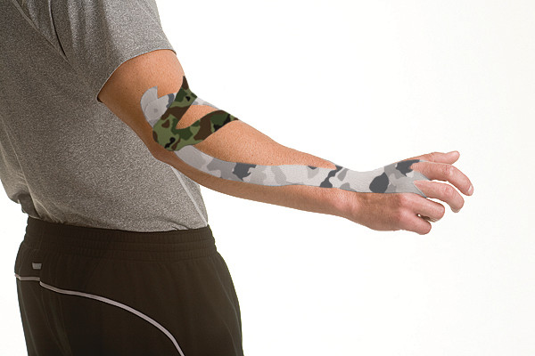 Kinesiology Tape&reg; 20 Pre-Cut I-Strips, 1 Roll - Gray Camo, , large image number null