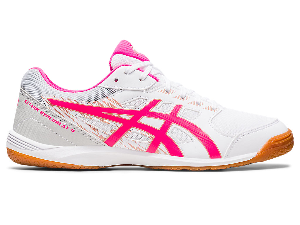 ASICS ATTACK HYPERBEAT 4, WHITE/PINK GLO, swatch