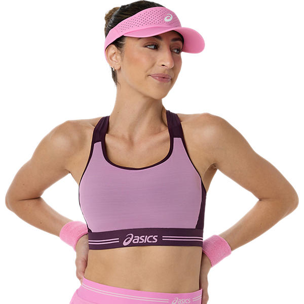 GAME COMPRESSION BRA, DARK AUBERGINE/BUBBLEGUM, swatch