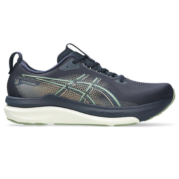 GEL-KAYANO 33 WIDE, MIDNIGHT/KHAKI GREEN, swatch