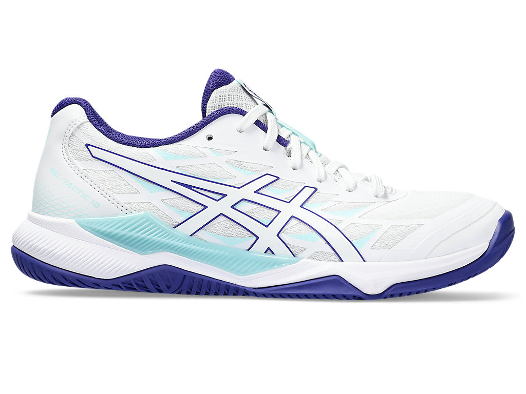 ASICS GEL-TACTIC 12, WHITE/EGGPLANT, swatch