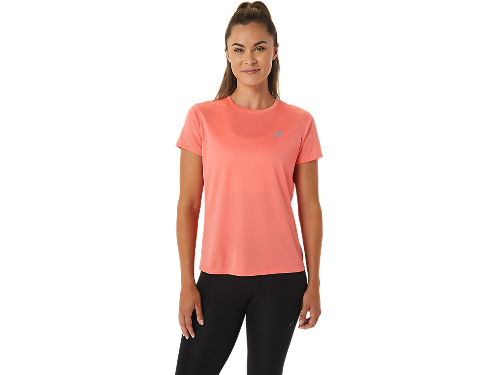 ASICS SILVER SS TOP, PAPAYA, swatch