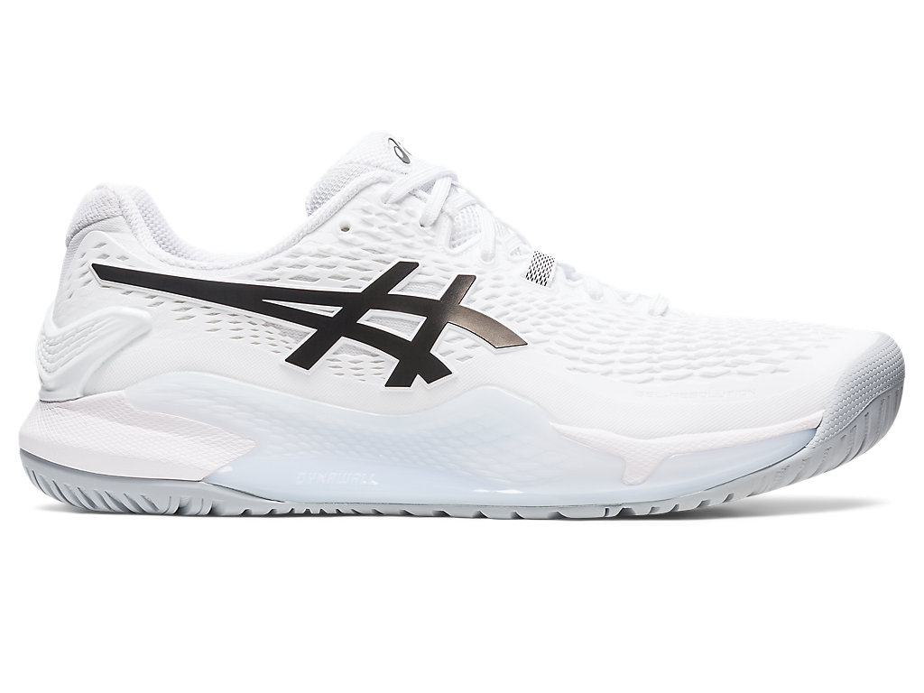 ASICS GEL-RESOLUTION 9, WHITE/BLACK, swatch